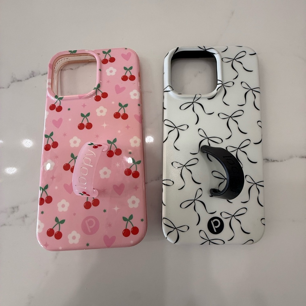 Loopy Cherry and Bow Phone Cases
